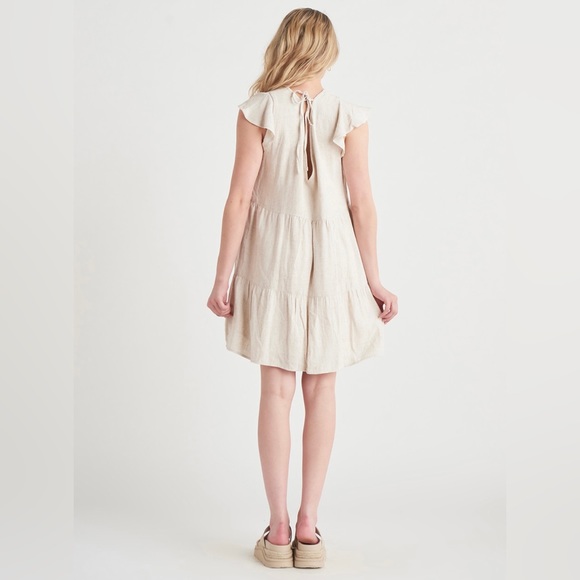 Beige Linen Dress - Picture 2 of 5
